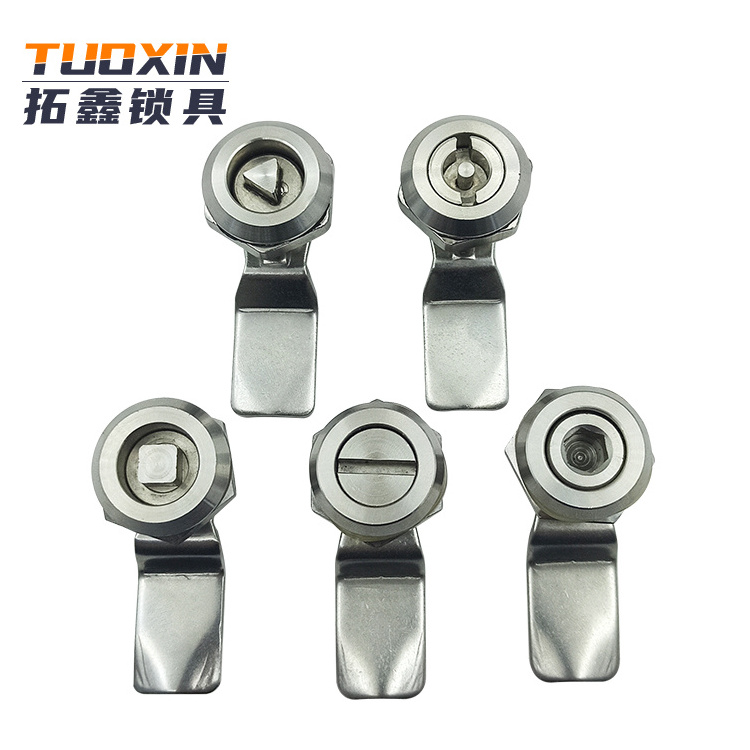 Tuoxin MS705 zinc alloy black coated quarter turn cylinder  electronic panel cam lock for cabinet