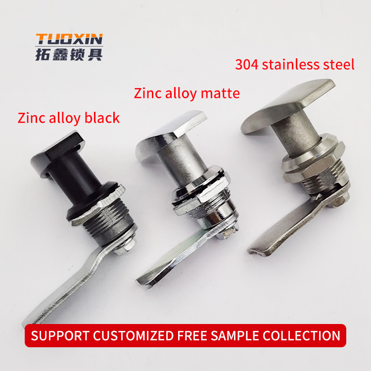 Tuoxin MS705 zinc alloy black coated quarter turn cylinder  electronic panel cam lock for cabinet