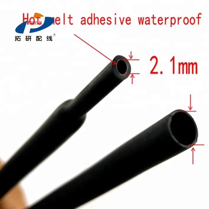 High shrinkage Clear Dual Wall Glue Semi-Flexible Wear resisting Waterproof Solvent Resistant Oil Resistant Heat Shrink Tube