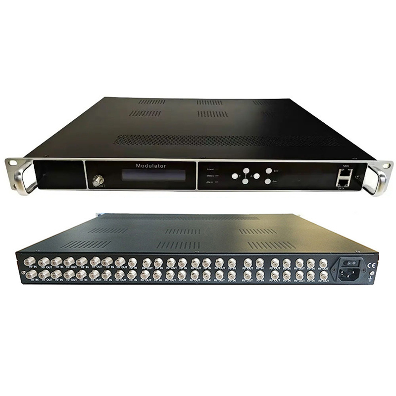 Digital Modulator FTA iptv 8 16 24CH DVB- S2 DVB-C/T/T2 ISDB-T Tuner to RF ISDB-T Modulator