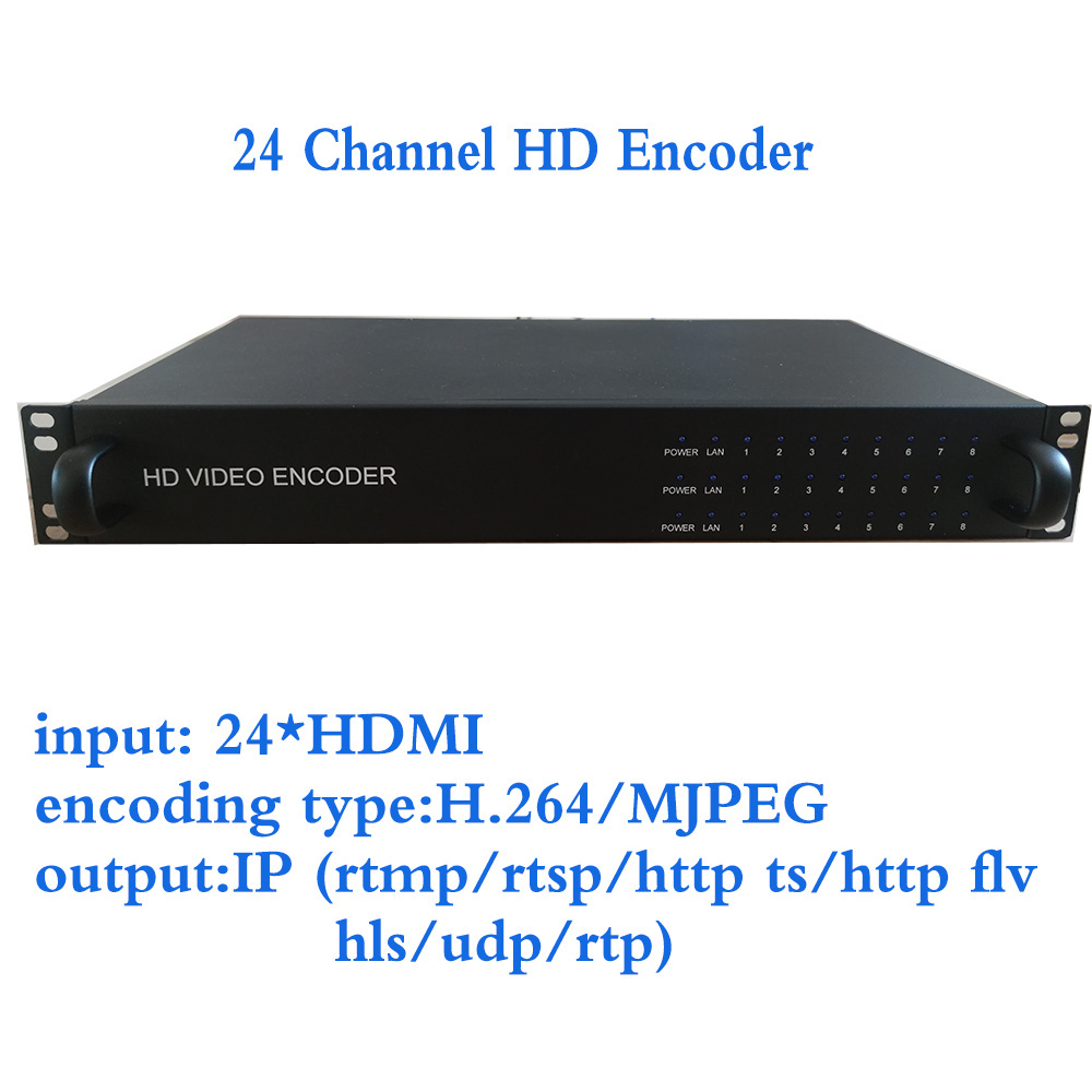 24 Channel Live Streaming H264 Encoder Video Switcher hdmi to IP Video Encoder