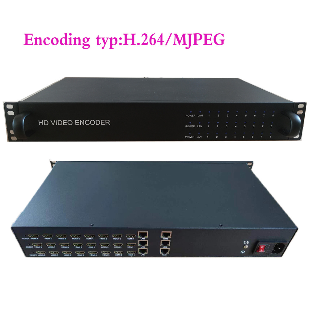 24 Channel Live Streaming H264 Encoder Video Switcher hdmi to IP Video Encoder