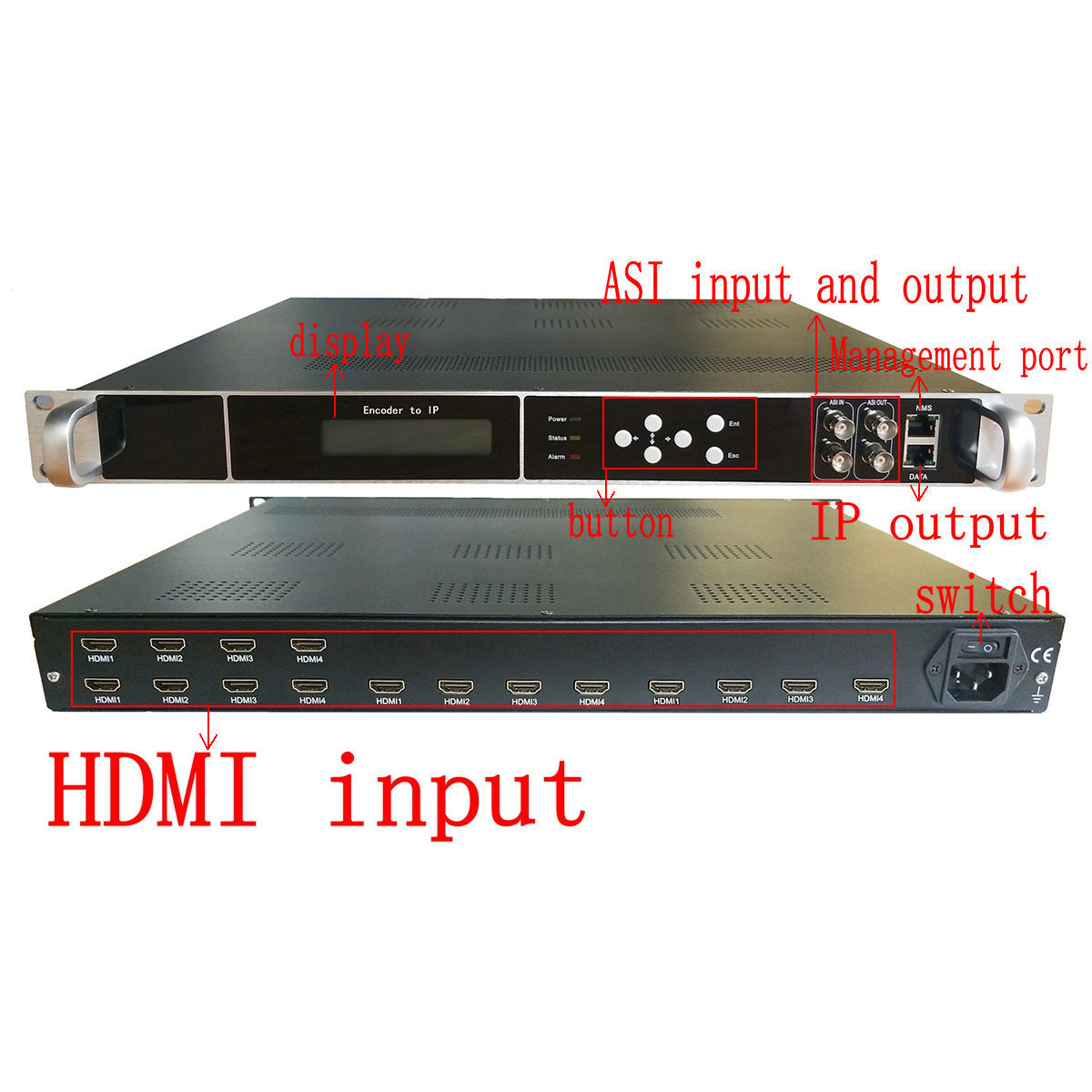 Customized 8 16 24 Channel Hdmi Digital Signal Hd To Ip Asi Broadcast Tv Equipment System Hd Video Encoder