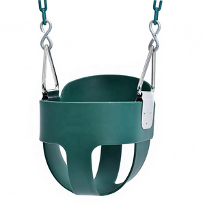 Heavy-Duty High Back Full Bucket Toddler Swing Seat with Coated Swing Chains