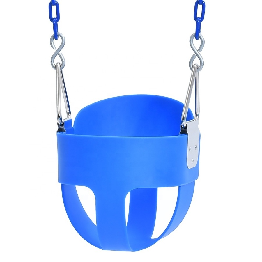 Heavy-Duty High Back Full Bucket Toddler Swing Seat with Coated Swing Chains