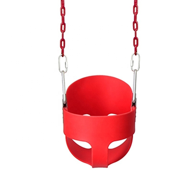 Heavy-Duty High Back Full Bucket Toddler Swing Seat with Coated Swing Chains