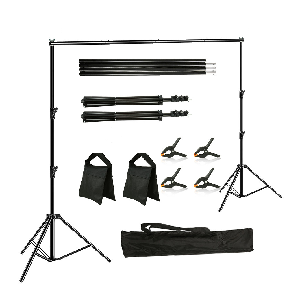 Portable photography studio Backdrops Photo Editing Background Stand With 45w led bulb, soft umbrella,light stand Set