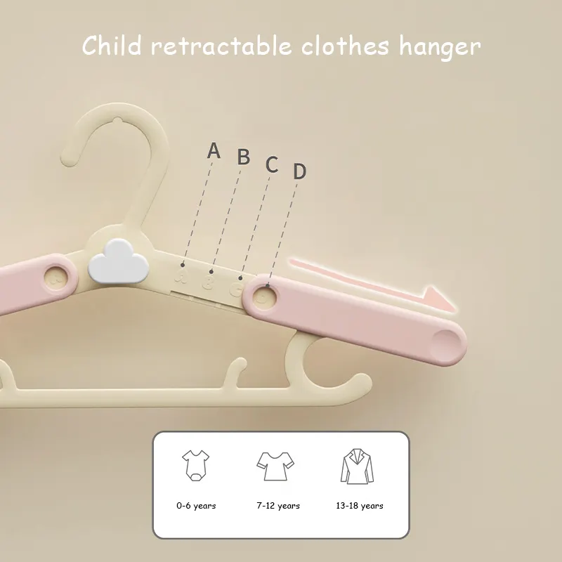 Hot Selling Baby Hanger Extension-Type Bpa Free Kids Hangers For Toddler Clothes Pants Custom Baby Hanger