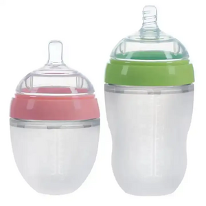 Hot Sale High Quality Anti Germ Baby Milk Bottles Silicone Baby Feeding Bottle for Newborn Baby Standard Cartoon