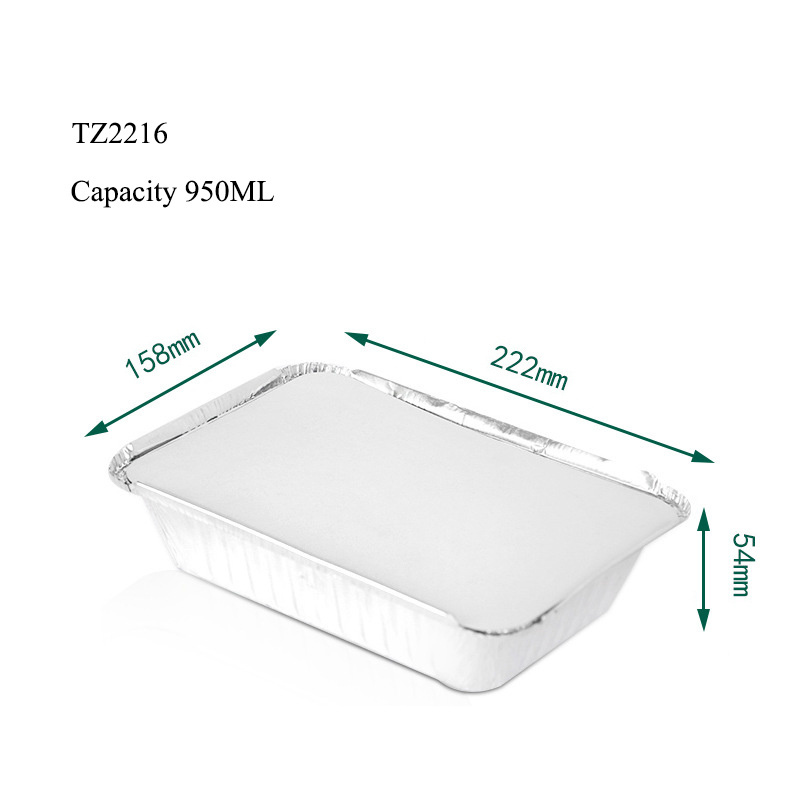 950ml Heavy Duty Disposable Aluminum Foil Container Food Takeout Cooking Bbq Grilled Fish Trays Aluminum Foil Trays With Lids