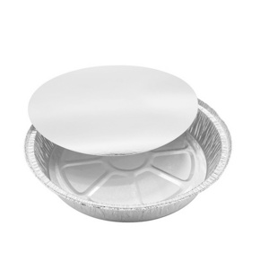 Eco-Friendly 9'' Round Pizza Pie Pan Household Takeout Pie Foil Tray Disposable Aluminum Foil Container