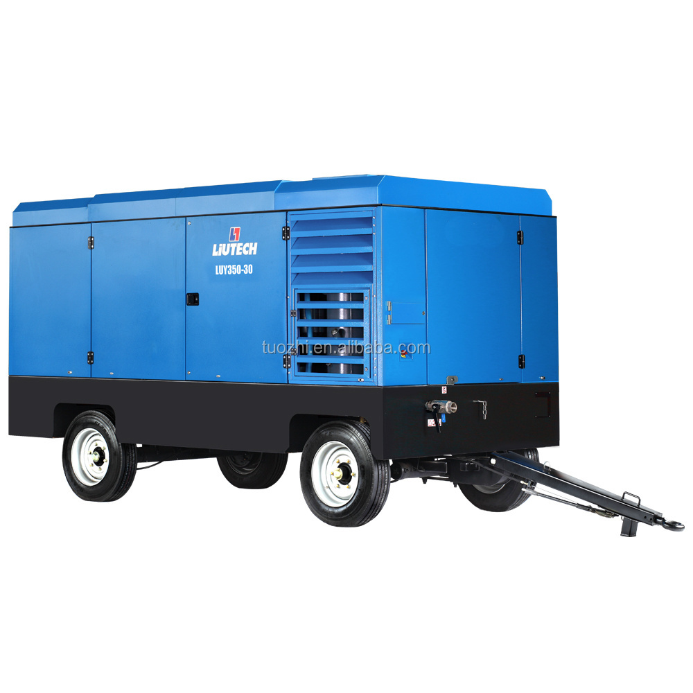 high pressure 1400cfm 25Bar portable diesel air compressor for mining