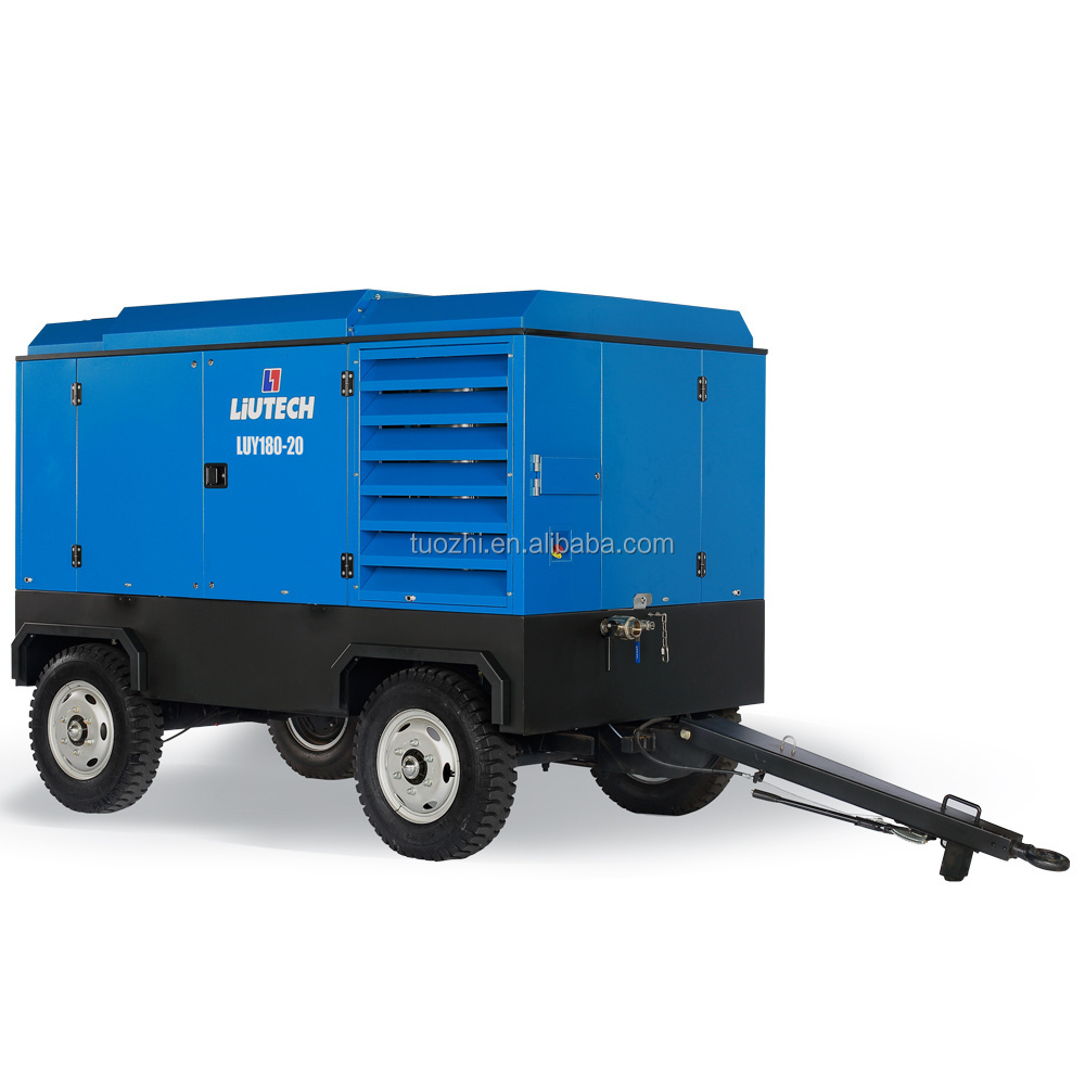 high pressure 1400cfm 25Bar portable diesel air compressor for mining