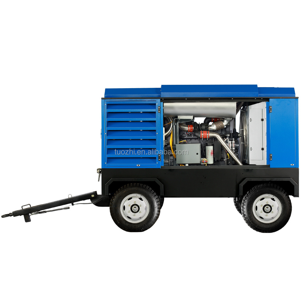 high pressure 1400cfm 25Bar portable diesel air compressor for mining