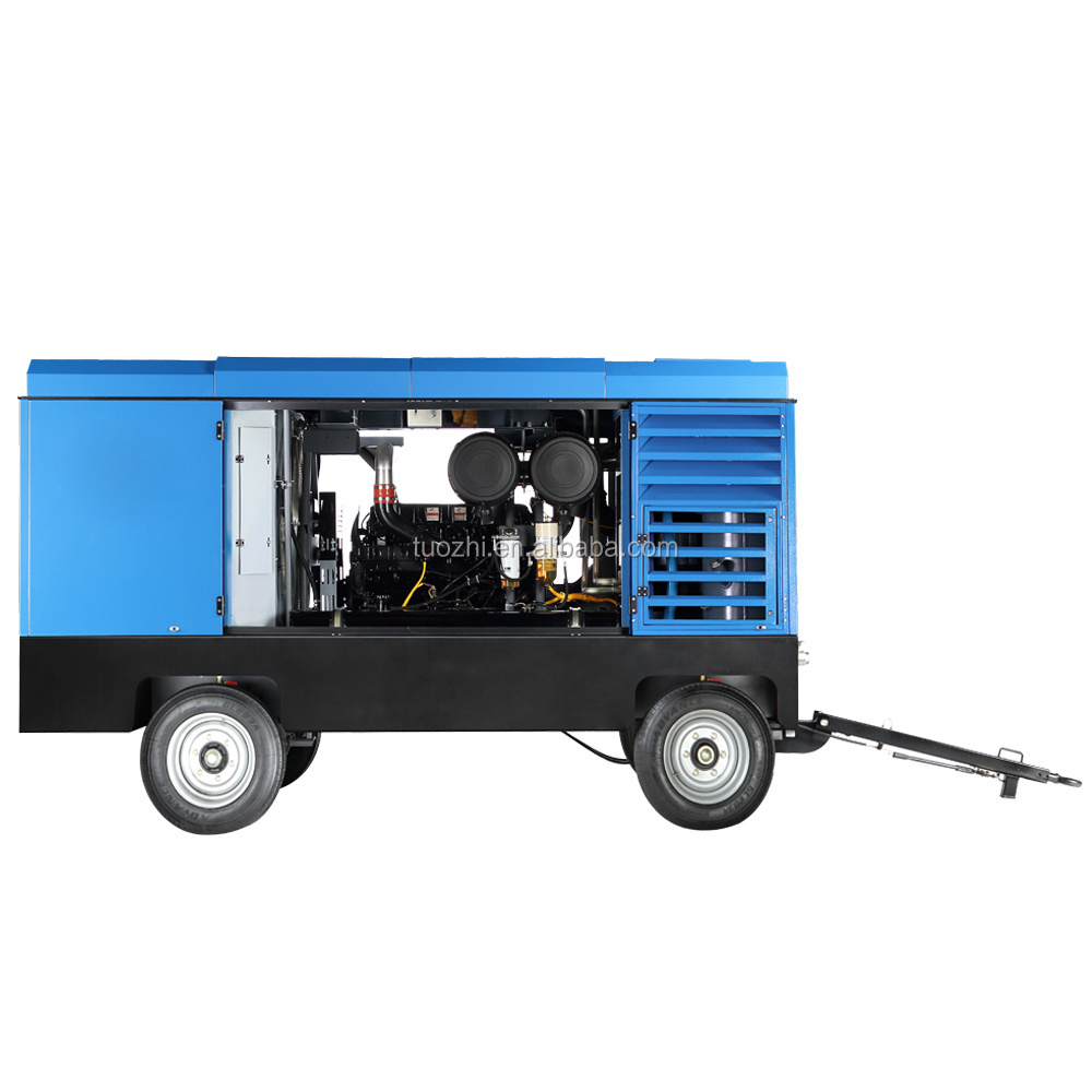 high pressure 1400cfm 25Bar portable diesel air compressor for mining