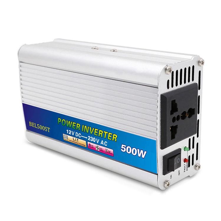 BEL500ST Wholesale Price Portable Sine Wave 1000W 12V 24V 48V To 220V Electric Car Inverter For Solar System