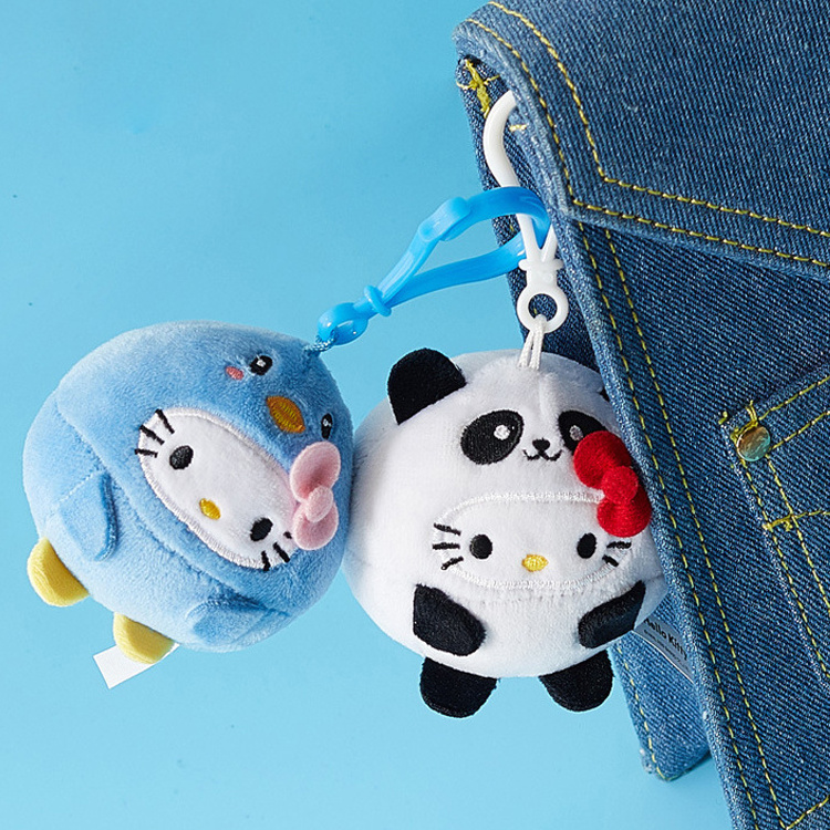 Kawaii Kitties Mini Plush Keychain KT Cat Stuffed Bag Key Pendant Doll Cute Hello My Kitties Articulos Key Chain