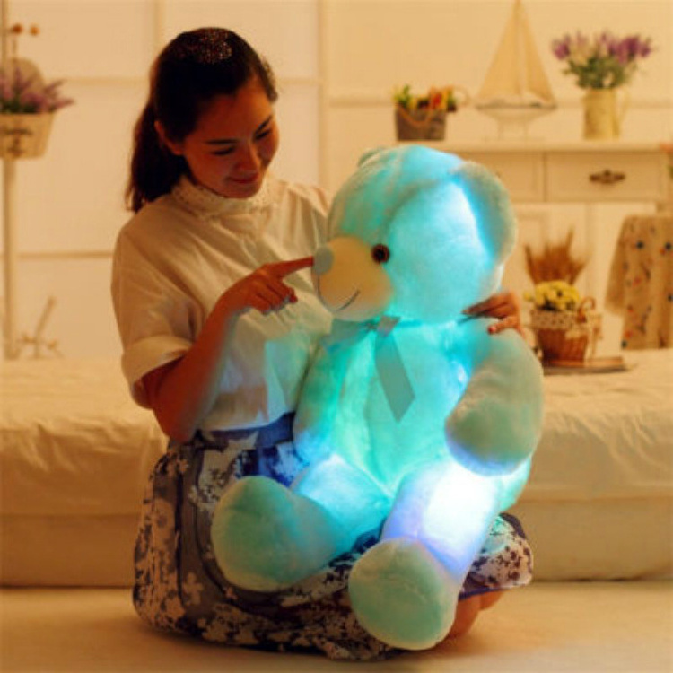 Glowing Bear Plushies Led Teddies Bears Plush Toys Valentine's Day Gifts Stuffed Light Up Led Teddies Bear