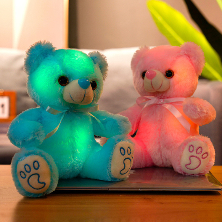 Glowing Bear Plushies Led Teddies Bears Plush Toys Valentine's Day Gifts Stuffed Light Up Led Teddies Bear