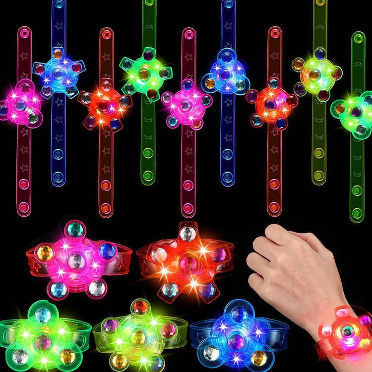 Led Flashing Bracelet Watch Fidget Toys Halloween Glow in the Dark Party Supplies Christmas Kids Gifts Light up Bracelet Toys