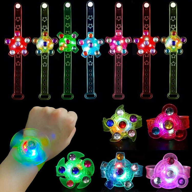 Led Flashing Bracelet Watch Fidget Toys Halloween Glow in the Dark Party Supplies Christmas Kids Gifts Light up Bracelet Toys