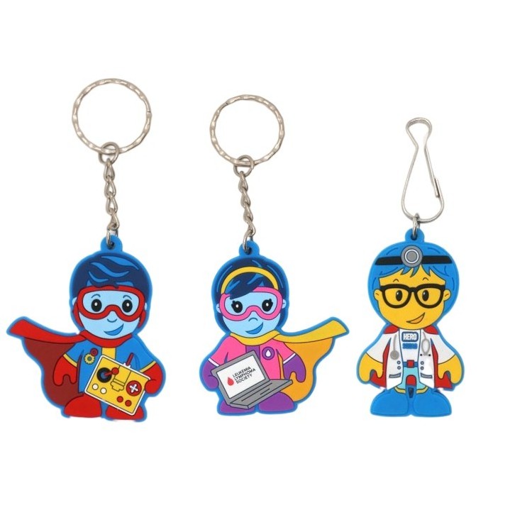 Personalized promotion gift plastic keychain cute cartoon anime rubber pvc keychain custom logo 2d 3d soft pvc rubber key chains