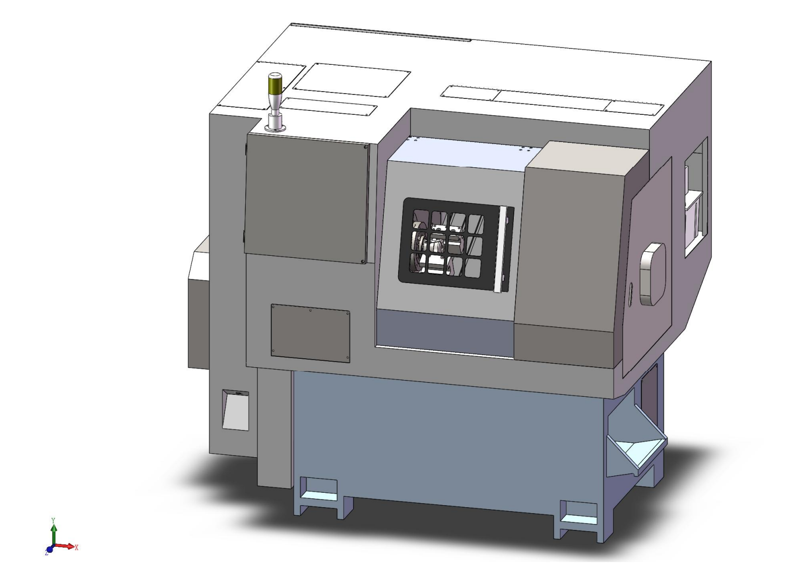 High Rigidity 320mm Max Swing Over Bed Slant Structure CNC Metal Horizontal Lathe Machine