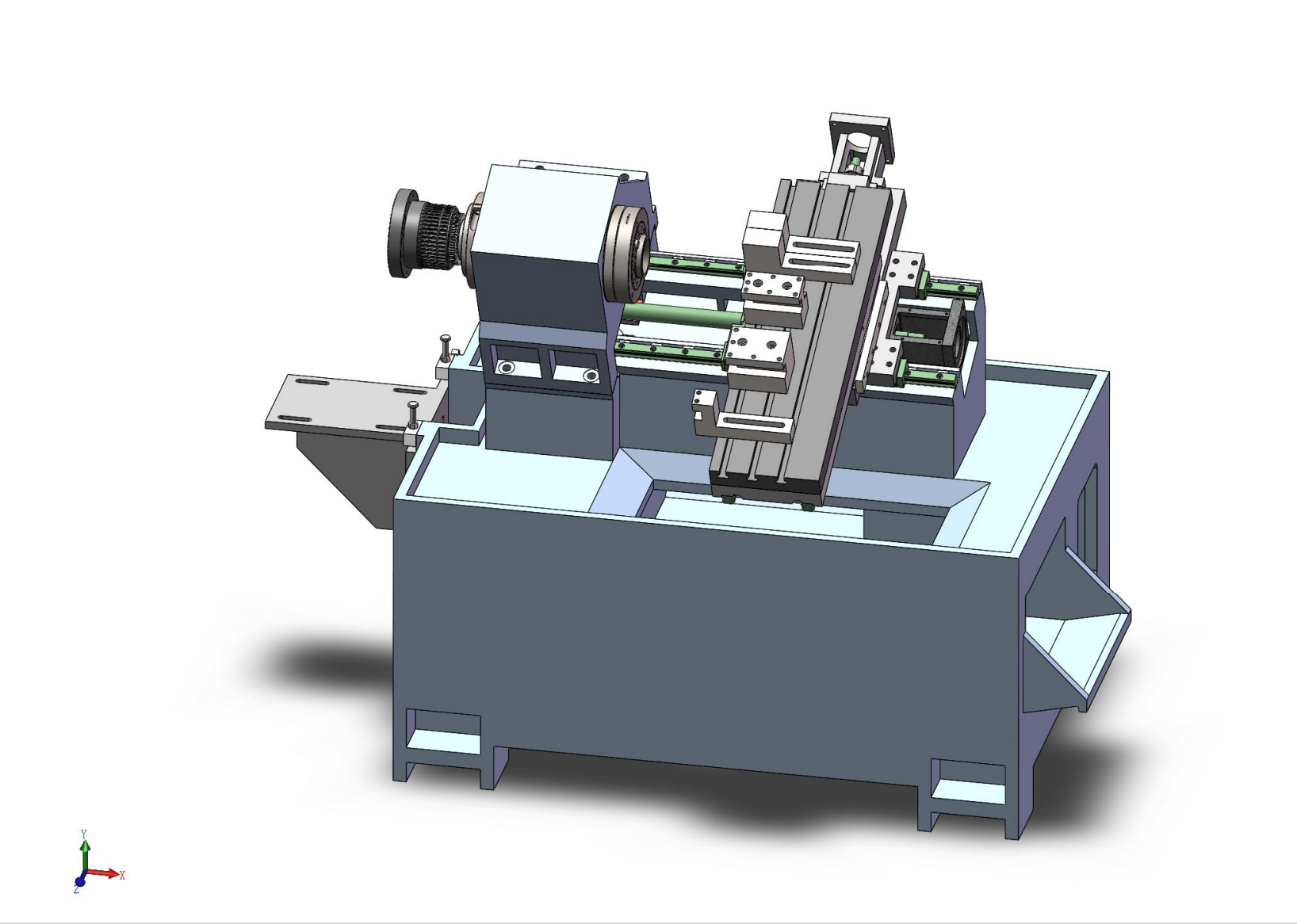 High Rigidity 320mm Max Swing Over Bed Slant Structure CNC Metal Horizontal Lathe Machine