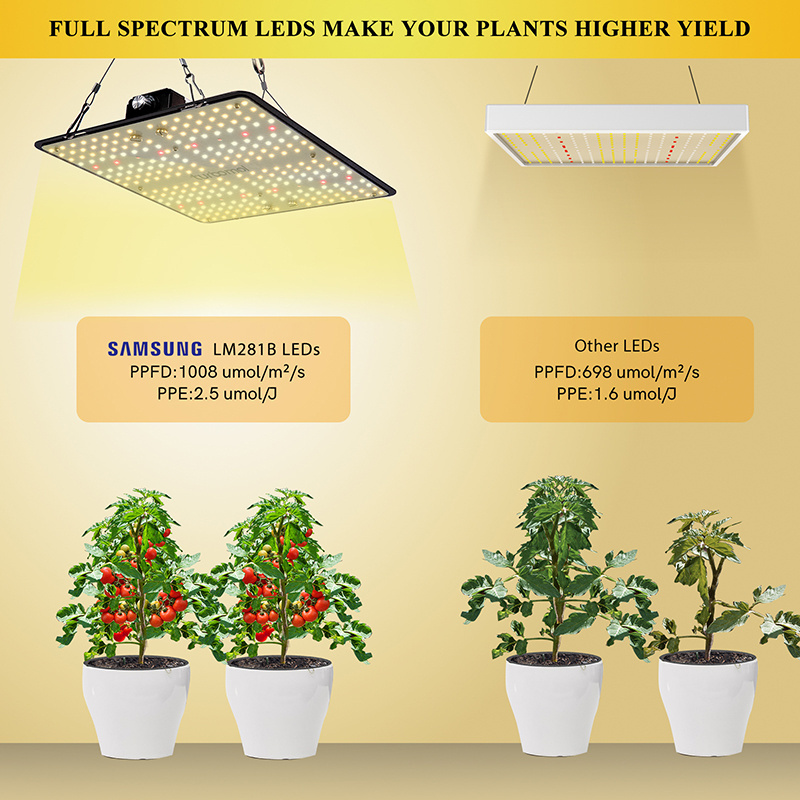 Turbomol Full Spectrum 100w  Samsung 301h 301b Board Reflector 100 Watt Plant Lamp Panel Led Grow Light