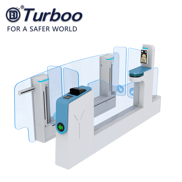 High Security AB Gate Servo Swing Barrier Turnstile with 18 pairs IR Sensors for Airport Boarder Turnstile