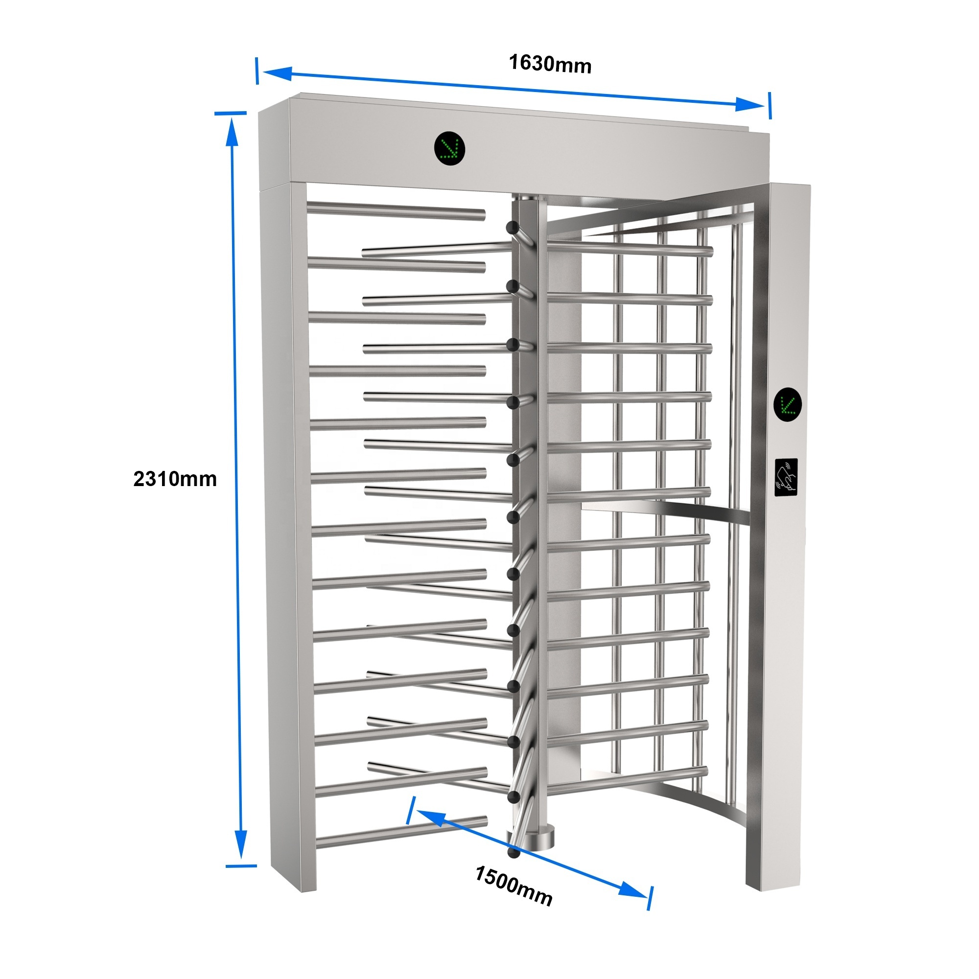 Turboo double door high security pedestrian full height turnstile gate