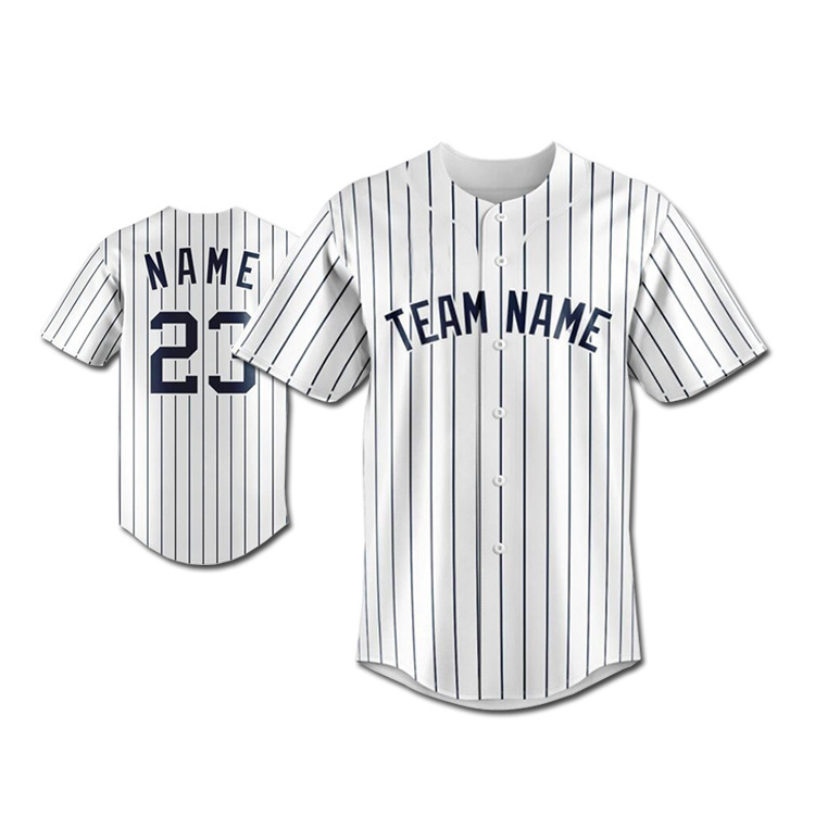 OEM Cheap Blank Fashion Baseball Uniform New Wholesale Custom Retro Pinstripe Baseball Jersey