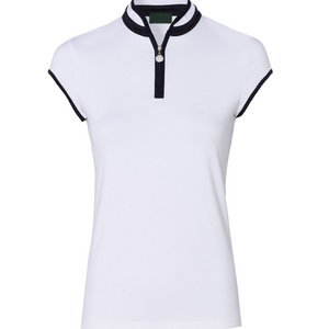 New design 2020 women/ladies custom design high quality sleeveless sports golf gym Cotton Breathable plain polo t shirt