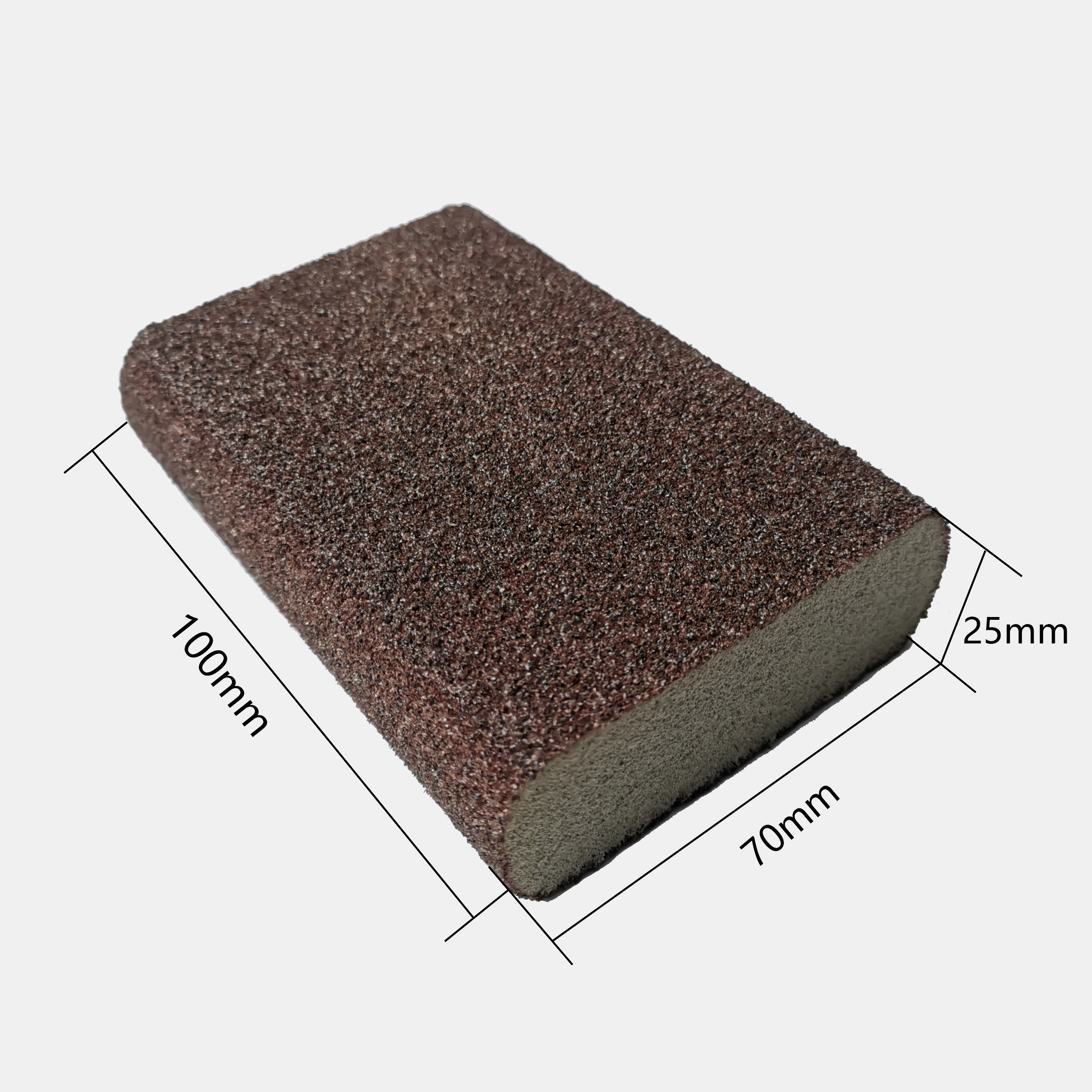 Hengxiang Double-sided Emery Sponge Brush Wood Working Metal Paint Mold Polishing Sanding Sponge Sandpaper