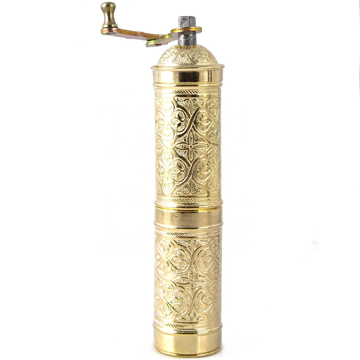 Gold Colored  Long Spice & Coffee  Manual Mill Grinder  From Turkey