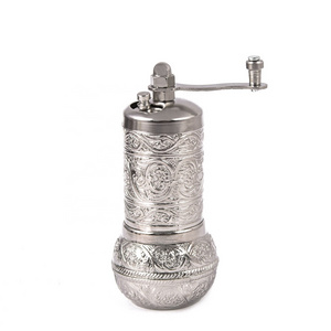 Silver  Color Manual Turkish Coffee & Pepper Grinder Mill