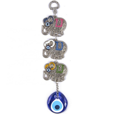 AYET EL KURS Prayer  Home Wall Hanging Decoration With Hand made Glass Evil Eye From TURKEY