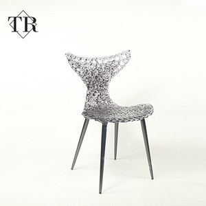 Turri Ergonomic Leisure  Fiber Optic Clear Transparent Chair Elegance Crystal Ice Stacking Fishtail Mermaid Unique Seat Stool