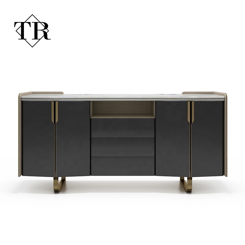 TURRI modern black Sideboard Buffet Server Cabinet Dining Room Console Table storage decorate Side Cabine Living Room Cabinets