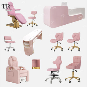 Turri Custom Pink Pedicure Manicure Nail Beauty Salon Station Furniture Chairs Table  Foot Massage Spa Luxury Chair For Sale