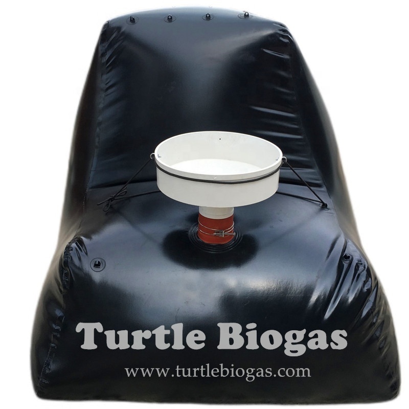 Turtle Biogas 3.0m3 small mini portable home house biogas plant digester system tank PVC balloon storage bag for food waste