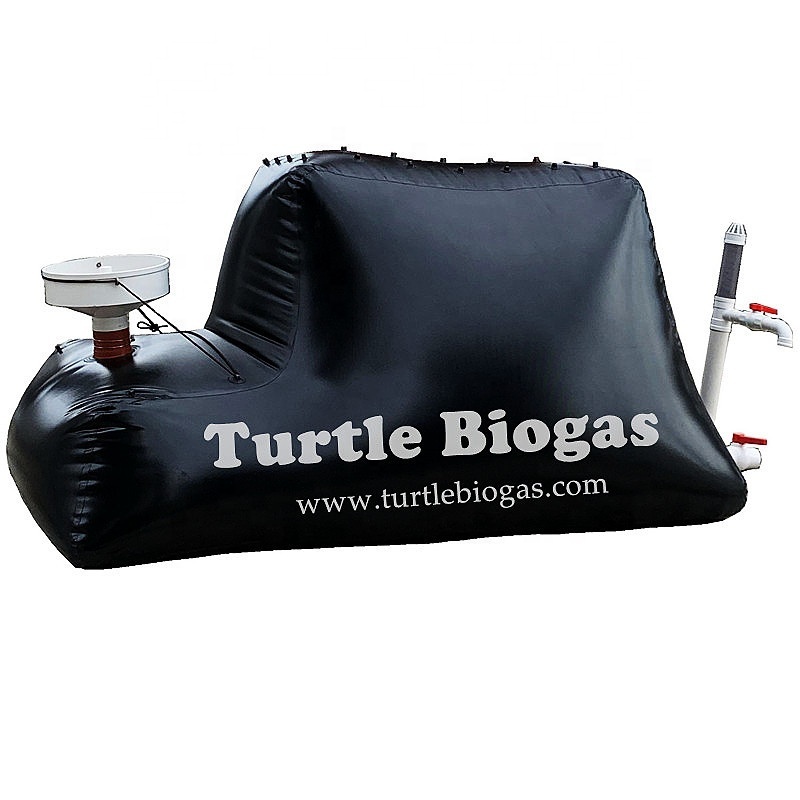 Turtle Biogas 3.0m3 small mini portable home house biogas plant digester system tank PVC balloon storage bag for food waste