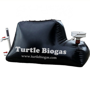 Turtle Biogas 3.0m3 small mini portable home house biogas plant digester system tank PVC balloon storage bag for food waste