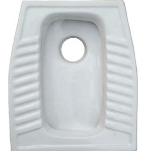 Standard quality Indian made Ceramic Eastern Squatting Pan Toilet seat sanitary ware With P trap and S trap flushing Vitreous