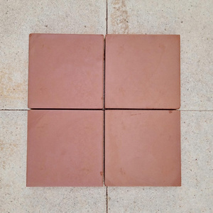 6X6 inch Red clay terracotta wall cladding and clay floor tiles for garden indoor outdoor floor and wall brick covering cladding