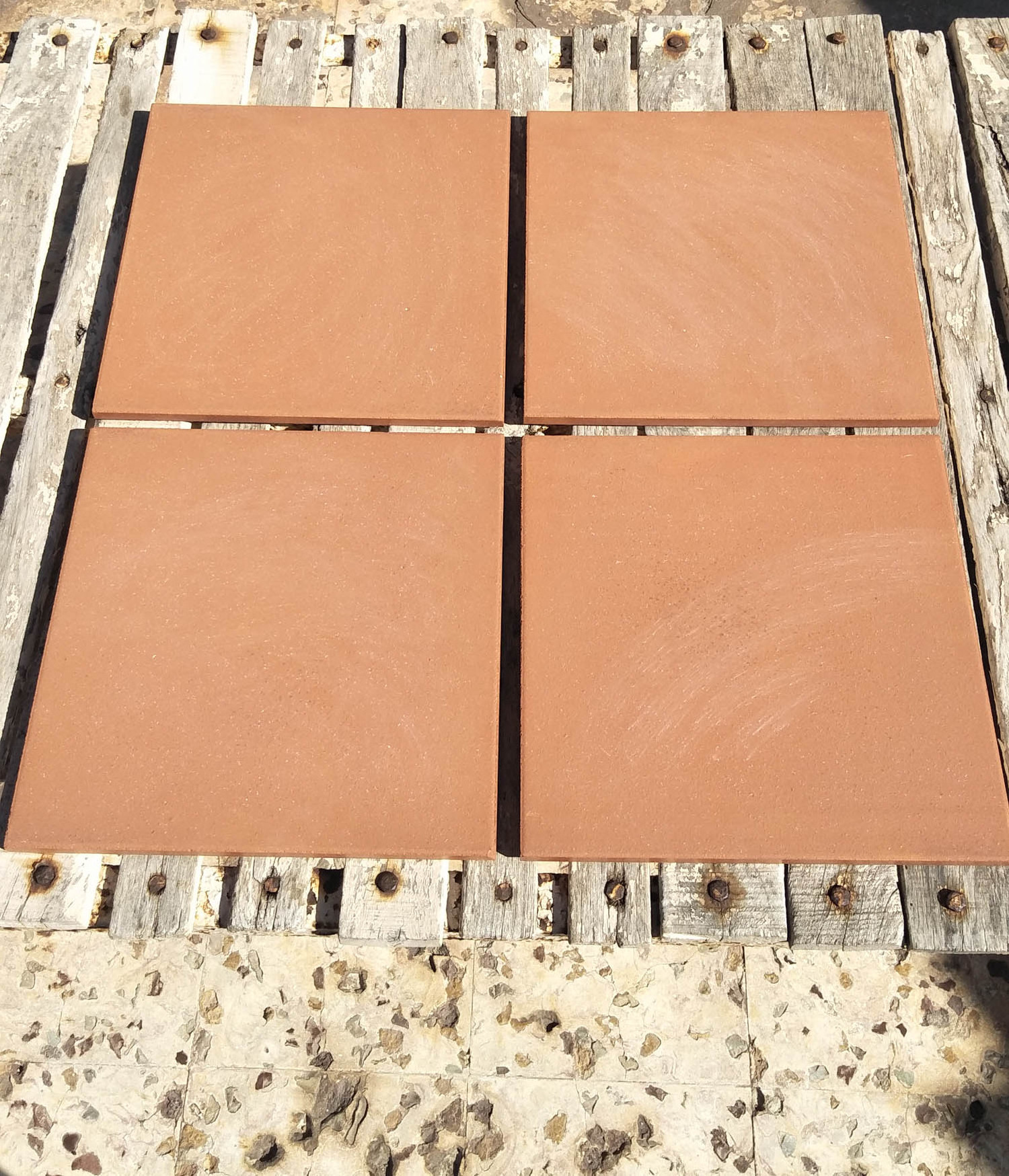 12X12 inch 305x305 mm Red clay terracotta wall and floor tiles for garden indoor outdoor floor and wall brick covering