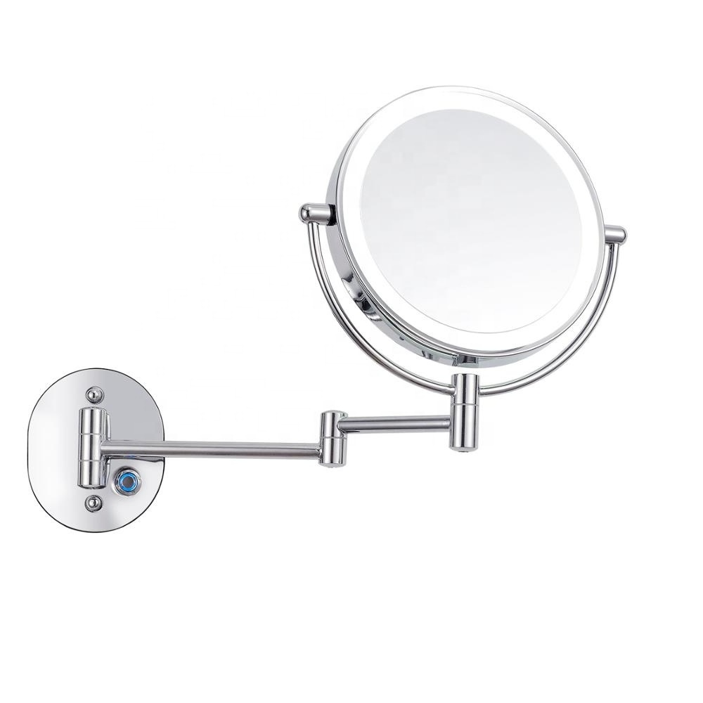 100V-240V Dimmable Touch 1X/10X Magnifying Makeup Lighted Mirror