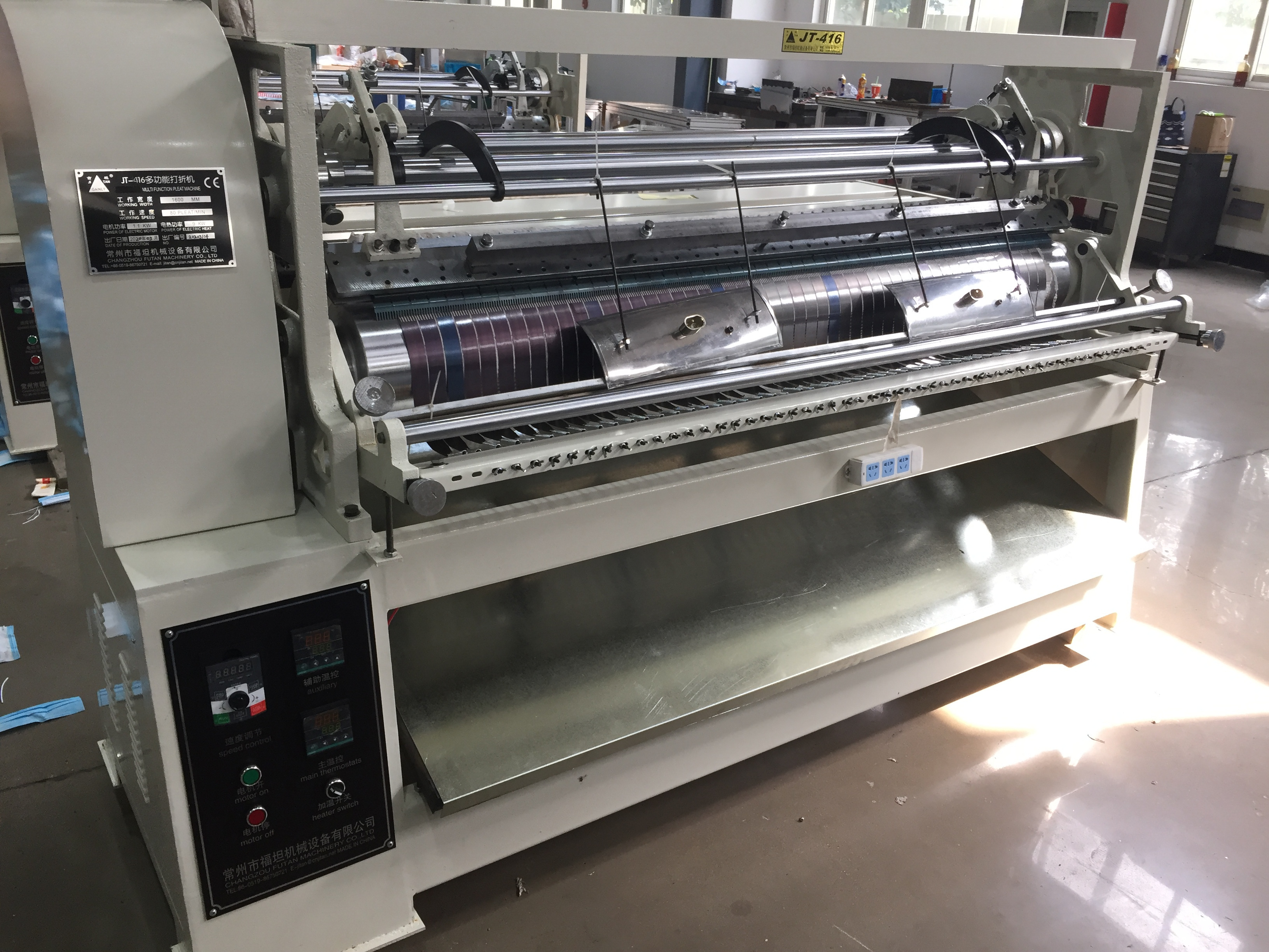 Adjustable Width FUTAN JT-416 Fabric Sunray Pleating Machine plisse machine