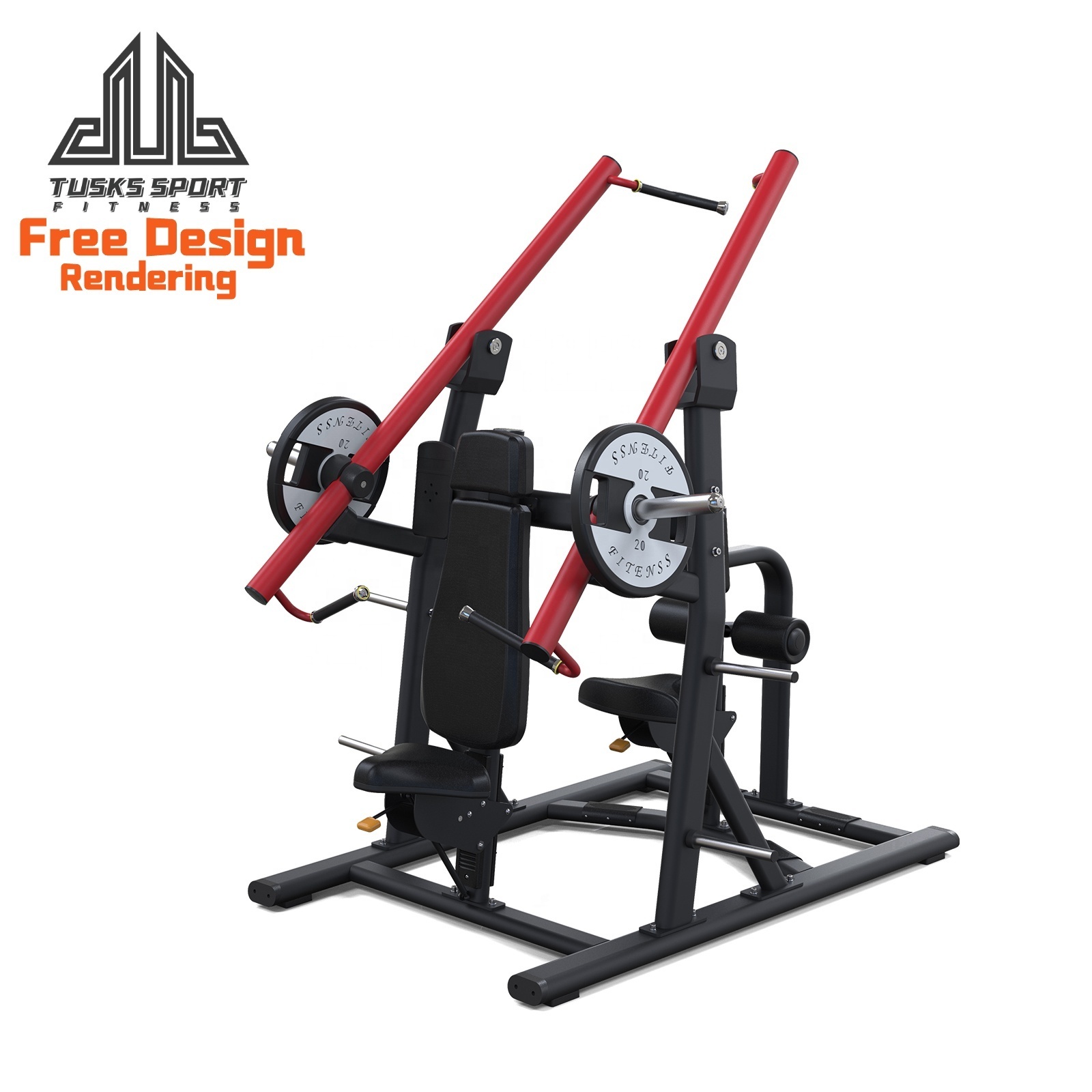 TUSKS TK3-PL16 Dual-Function Chest Press & High Row - Professional Fitness Equipment for Comprehensive Chest & Back WorkoutsGyms