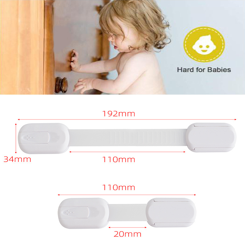 Adjustable Baby Cabinet Lock For Baby Proofing Drawers, Appliances, Toilet Seat Cabinet Locks